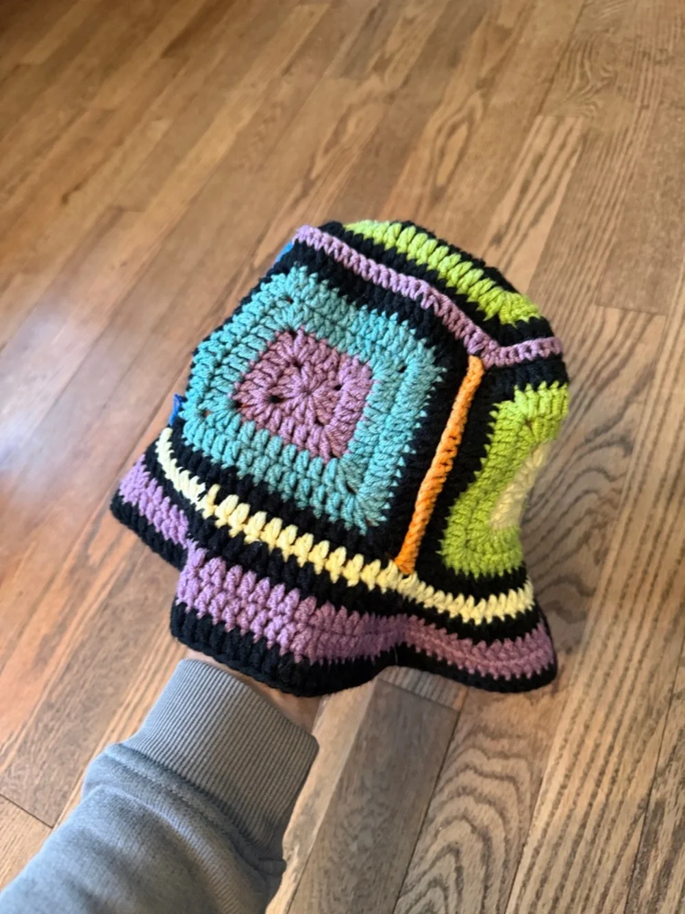 Granny Square Crochet Bucket Hat